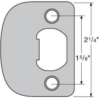 Kwikset 883351012430 83796-019 Fuld runde strejke 1 t?lling (pakke med 1) Iron Black