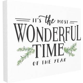 Stupell industrier mest vidunderlige tid jul ferie ord design lærred 24 x 30 flerfarve