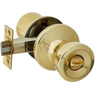 Kwikset Abbey Interior Privacy Door Knob med l?sed?r h?ndtag til badev?relse og sovev?relse poleret messing n?glefri turn lock doorknob