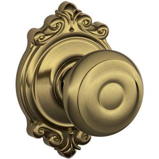 Schlage F10 Geo 609 Brk Brookshire Collection Georgian Passage Knob Antik messing