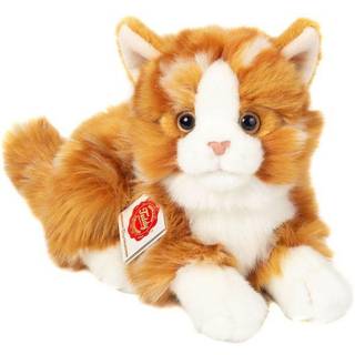 Teddy Hermann - Liggende kat rød 20 cm
