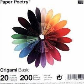 Paper Poetry Origami basic 10x10cm 200 Blatt 20 Farben - Bunt