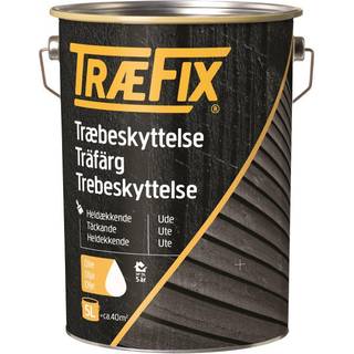 Træbeskyttelse heldækkende hvid 5 l - Træfix