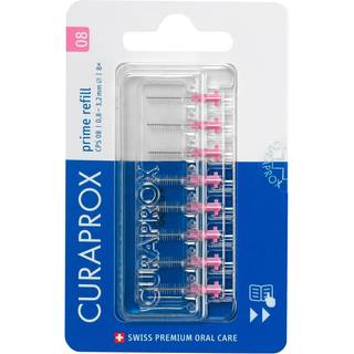 Curaprox Tandpleje InterdentalboersterInterdentalbørster CPS 08 Prime Refill Lyserød 0,8 - 3,2 mm 8 Stk. (10,00 kr / 1 stk.) - 8 Stk.
