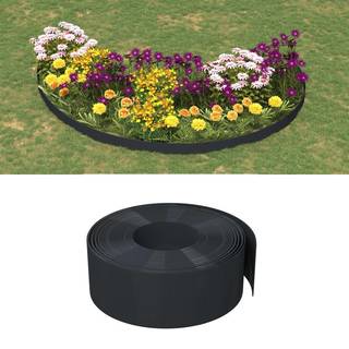 græskanter 4 stk. 10 m 20 cm polyethylen sort