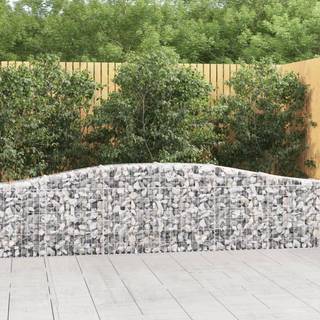 buet gabionkurv 400x30x60/80 cm galvaniseret jern