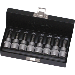 torxtopsæt 3/8" TX15-TX50 kort