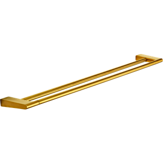 Pressalit Style, stor dobbelt Håndklædestang, 81 cm, børstet messing