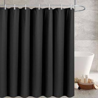 Moud Home Waffle Badeforhæng - 180 x 200 cm. - Sort