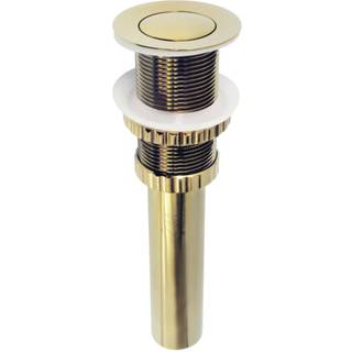 Kingston messing EV8412 Coronet Push Pop-Up Badeværelse Sink Drain Uden overløb Poleret messing 8,44 x 2,44 x 2,44