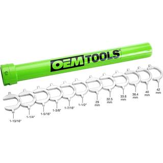 OEMTOOLS 27178 MASTER INNER TIE ROD Fjernelsesv?rkt?jss?t fjerner og installerer slipsst?nger 12 Crowfoot -adaptere kompatible med biler lastbile
