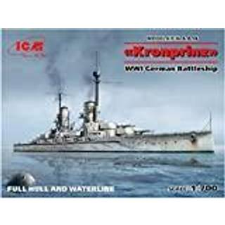 Kronprinz fullhull & waterline WWI German Battleship