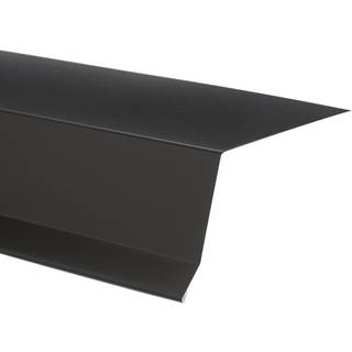 Tagfod sort aluminium 55 x 80 x 1000 mm