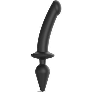 / Strap-on-me Swith Halv-Realistisk XXL - 2i1 dildo (sort)