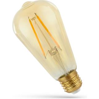 5W LED pære - ST58, kultråd, rav farvet glas, ekstra varm, E27 - Dæmpbar : Ikke dæmpbar, Kulør : Ekstra varm