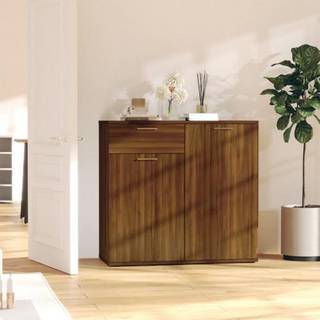 skænk 80x36x75 cm konstrueret træ brun egetræsfarve