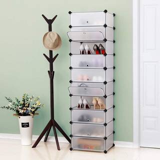 SONGMICS Skohylde, Opbevaringsorganer, 10 Slots, Hvid