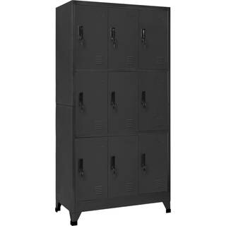 skab 90x45x180 cm stål antracitgrå