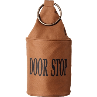 Türstopper DOOR STOP Sack Braun mit Ring Vintage Türfeststeller
