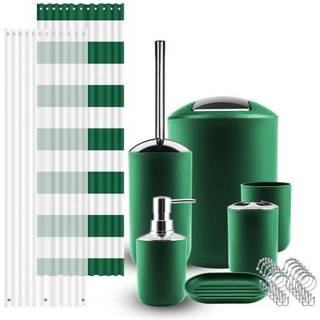 Clara Clark Badev?relse Set - Gr?n badev?relse Tilbeh?r S?t badev?relsess?t med bruserforh?ng og t?pper 23pc Bruserforh?ng med foringss?be Dispen