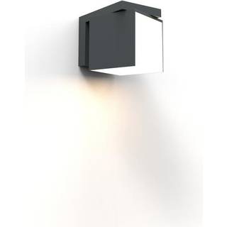 LUTEC CUBA udendørs LED væglampe, 4000K, IP54,  mørk grå