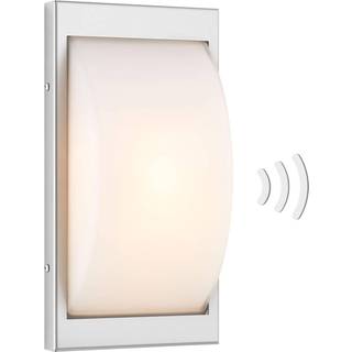 Udendørs LED-væglampe 068LEDSEN, rustfrit stål, sensor