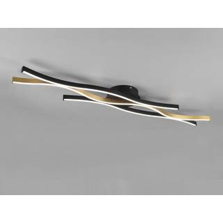 Design plafondlamp zwart met goud incl. LED dimbaar - Blaze