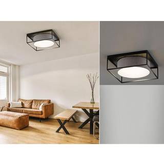 Carre loftslampe 50x50cm stofskærm grå