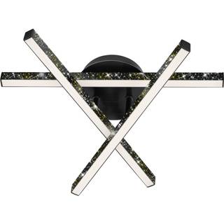 Rey loftlampe, glittereffekt, 3 lyskilder sort