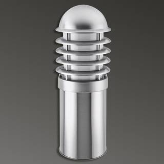 LCD Sokkellampe KLAAS, Aluminium/grå/zink, Rustfrit stål, Moderne
