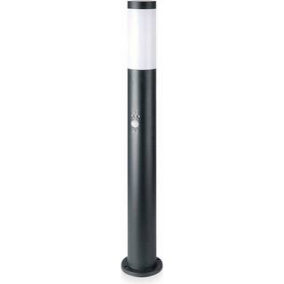 Pullertlampe E27 - PIR-sensor, rustfrit stål hus, 80 cm, Grå, IP44