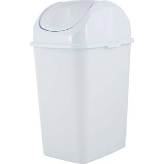 Superio lille 2,5 gallon plast papirkurv kan med swing top l?g kompakt slank affald til under skrivebord kontor sovev?relse badev?relse kollegiev