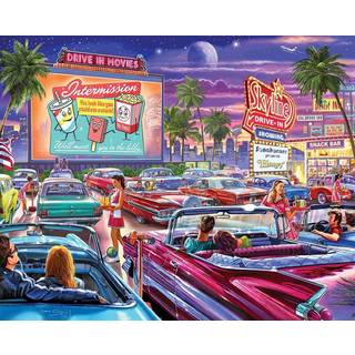 White Mountain Puzzles Drive -In Movie - 1000 Piece Jigsaw Puzzle
