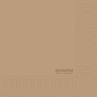 DUNI GO Serviet 3-lag 33x33 cm Brun 1000 stk (210411)