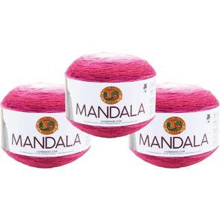 Lion Brand Yarn Mandala Yarn Multicolor Yarn til hækling og strikhåndværksgarn 3-Pack Cupid