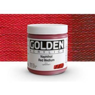 Tung kropsacryl af Golden Naphthol Red Medium 8 fl. oz. Krukke professionel akrylmaling semi-opaque