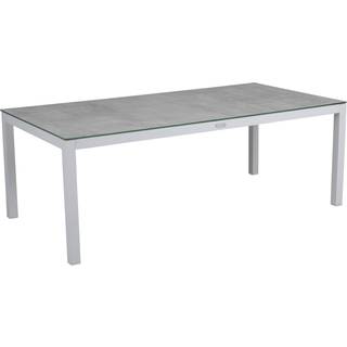 Brafab, Belfort Sofabord Hvid/Grå Aluminium 70x140 3D-printet Glasplade Brafab