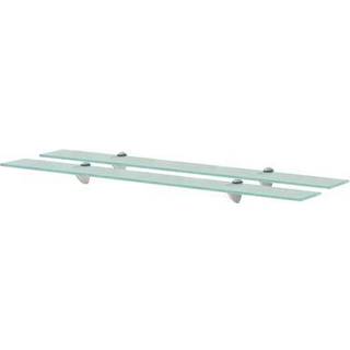 svævehylder 2 stk. 90 x 20 cm 8 mm glas
