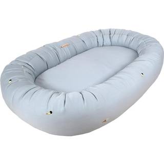 FILIBABBA FILIBABBA - Babynest 2. generation – broderet Cool Summer design – Pearl Blue