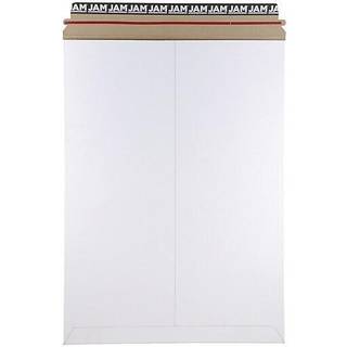 Jampapir Stay -flat foto Mailer konvolutter med skræl og forseglingslukning - 13 x 18 - Hvid - Solgt individuelt