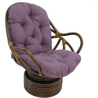 Blazing Needles Solid Twill Swivel Rocker Chair Polyester Pushion 48 """" X 24 """" Drue