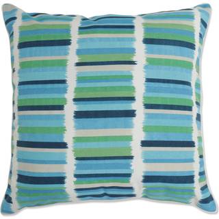Pillow Perfect Stripe Indoor/Outdoor Accent Throw Pillow Plush Fyld vejr og fade resistent gulv - 25 """" X 25 """" Bl?/gr?n sol