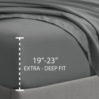 Cathay Home California King Fitted Sheet - Dobbelt børstet Ultra Soft - Wrinkle & Fade Resistant - 21 """" Ekstra dyb lomme monteret ark - God pasf