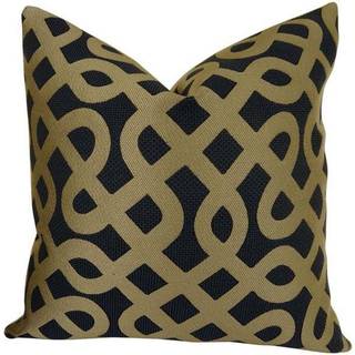 Plutus Brands Graphic Maze Throw Pillow 12 """" X 20 """" Navy/Taupe