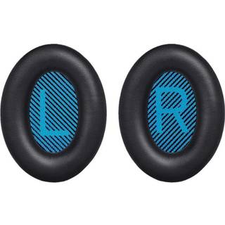 Højkvalitets ørepuder til Bose QC 35/25/15 hovedtelefoner 1 par Sort + blå