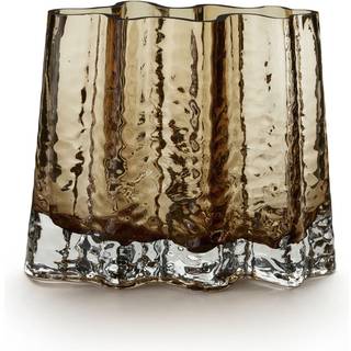 Gry Wide vase, 19 cm, cognac