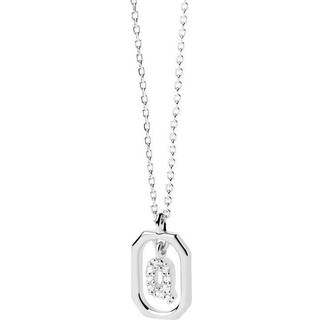 PDPAOLA Silver Mini Letter Necklace - Letter D - 50cm
