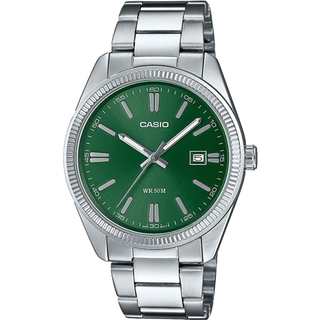 Casio Casio Collection MTP-1302PD-3AVEF Green Dial Stainless Steel Bracelet Watch