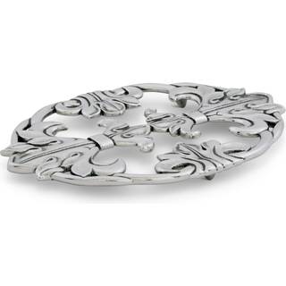 Arthur Court Designs Aluminium Fleur-de-Lis Trivet Hot Pander Pots Retter eller tekande Fransk tema 9,25 tommer x 7 tommer