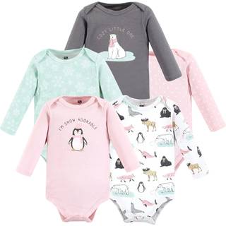 Hudson baby unisex baby bomuld lang?rmet bodysuits pige arktiske dyr 6-9 m?neder